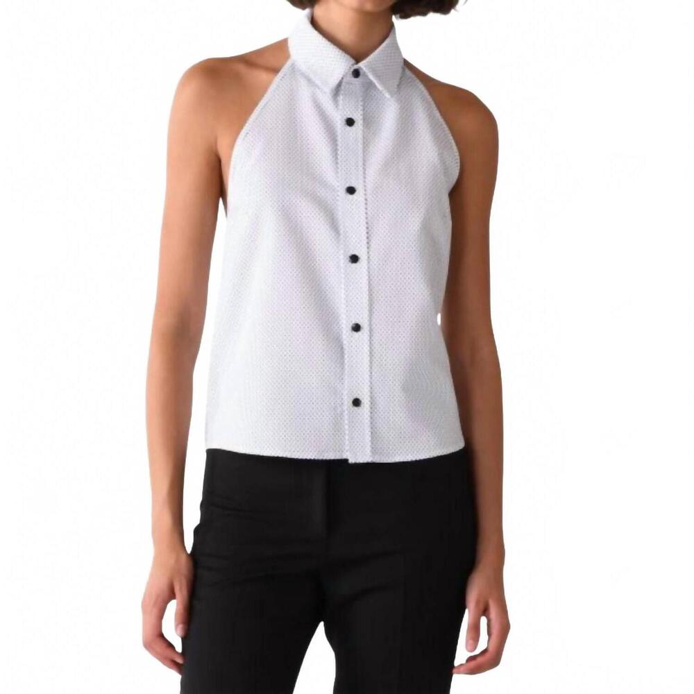 NEW CISSA sleeveless vest top in polka dot